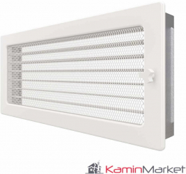 Grila semineu 17x37 Jaluzea - Alb 