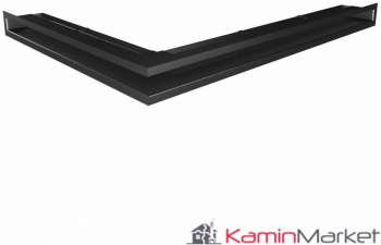 LUFT TD 6x80x60 - Grila semineu pe colt - Negru Fresh 