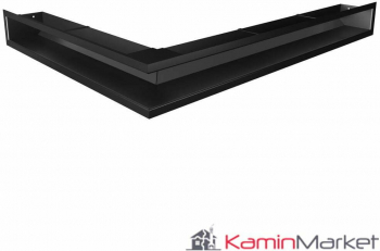 LUFT TD 9x80x60 Grila semineu pe colt - Negru Fresh 