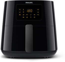 Friteuza fara ulei Philips HD9280/90 Airfryer Essential Collection capacitate 6.2 L Rapid Air Digital Wifi 7 presetari Corp negru/ Maner 