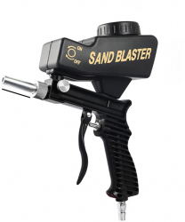 Pistol pentru sablat reglabil cu rezervor dispozitiv portabil de sablare cu nisip masina pneumatica de pulverizare vopsea + suport 