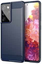 Husa protectie pentru Samsung S21 Ultra Carbon Design BIBILEL Bleumarin CRB-BBL5499 