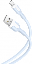 Cablu de date / incarcare USB USB-C 1 metru 2.1A Bleu TLF-BBL5557 