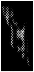 Decoratiune metalica de perete Krodesign KRO-1101 Face Silhouette lungime 100 cm negru grosime 1.5 mm 