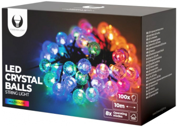 Ghirlanda luminoasa 10 m cu 100 becuri LED 230V pentru interior si exterior Multicolor TLF-BBL5544 