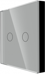 Telecomanda cu Touch Screen si 2 Canale RF433 LUXION Gri