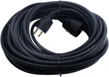 Cablu prelungitor lungime 25m pentru alimentare electrica cu stecher si cupla cauciucate material bachelita negru 