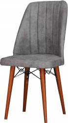 Scaun Horizon dining bucatarie lemn/metal stofa material textil Gri 