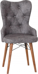 Scaun tapitat dining/bucatarie JULIETTE Gri material textil cadru Lemn 