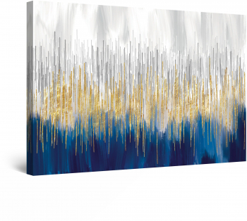 Tablou DualView Startonight Abstract Albastru Auriu luminos in intuneric 80 x 120 cm 