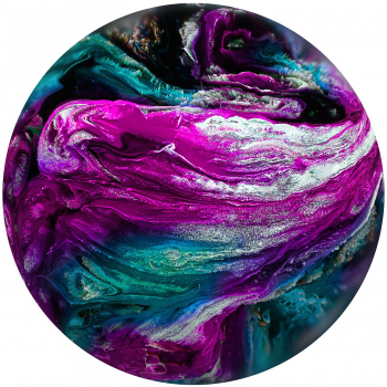 Tablou Startonight pe sticla acrilica Sfera in Violet luminos in intuneric 60 cm 