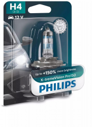 Bec auto Philips H4 Xtreme Vision Pro +150 12V 55W 