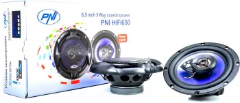 Difuzoare auto coaxiale PNI HIFI650 120W 16.5 CM 3 cai grila inclusa set 2 buc 