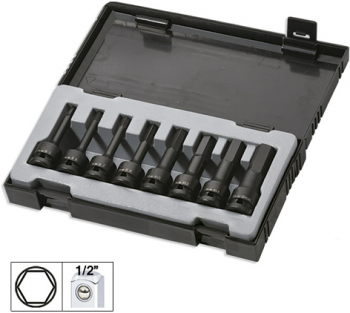 Set 8 Imbusuri De Impact Hexagonale Lungi De 1/2 