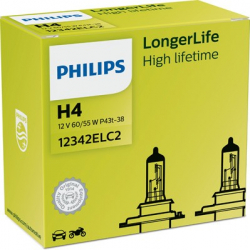 Set 2 Becuri Far H4 60/55W 12v Longerlife Philips 