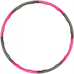Cerc Hula Hoop pentru masaj si slabit demontabil pink/gri 95 cm 1.2 kg 4302 