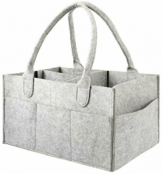 Geanta organizator scutece si accesorii copii gri 33 x 22 cm WDB05 