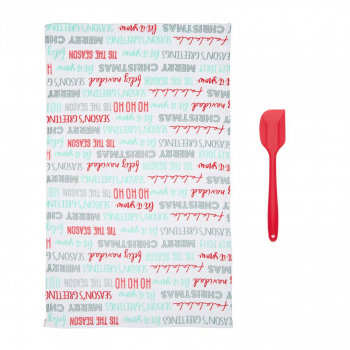 Set bucatarie 2 piese prosop bucatarie 38 x 65 cm spatula silicon 26 cm Multicolor 