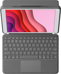 Husa Book Cover cu tastatura Logitech 920-009629 pentru iPad 10.2 gen.7 Layout UK Gri 