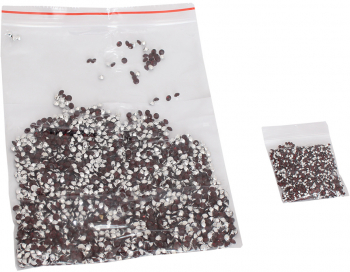 Set pietre acrilice decorative diamant doua marimi 4.5 mm si 2.5 mm 75 g Deep Red Vivo 