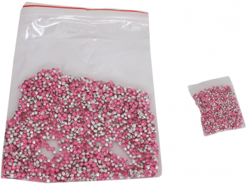 Set pietre acrilice decorative diamant doua marimi 4.5 mm si 2.5 mm 75 g Hot Pink Vivo 