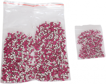 Set pietre acrilice decorative diamant doua marimi 4.5 mm si 2.5 mm 75 g Lavander Pink Vivo 
