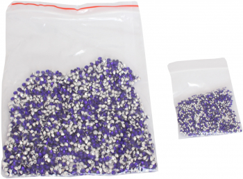 Set pietre acrilice decorative diamant doua marimi 4.5 mm si 2.5 mm 75 g Violet Vivo 