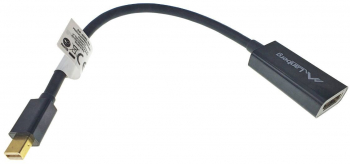 Adaptor Lanberg 40868 DisplayPort mini tata la HDMI mama lungime 20 cm rezolutie maxima pana la 1920 x 1200 1080p la 60 Hz negru 