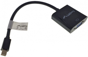 Adaptor Lanberg 40869 DisplayPort Mini tata la VGA mama rezolutie Full HD 1080p la 60Hz cu cablu 20 cm 