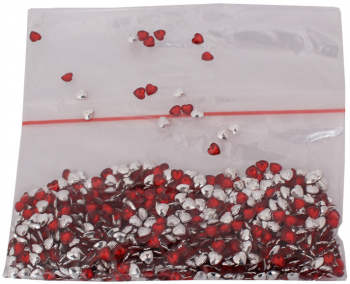Pietre acrilice decorative in forma de inima 6 mm 35 g Red Heart Vivo 