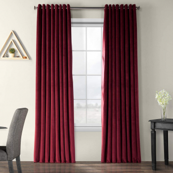 Draperie din catifea cu inele albe Madison 150x235 cm densitate 700 g/ml Burgundy 1 buc 