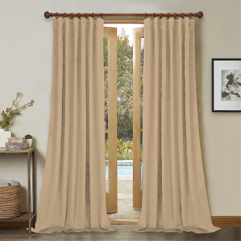 Draperie din catifea cu rejansa din bumbac tip fagure Madison 150x250 cm densitate 700 g/ml Amber Gold 1 buc 