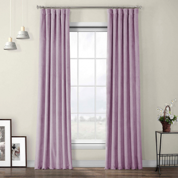 Draperie din catifea cu rejansa din bumbac tip fagure Madison 150x270 cm densitate 700 g/ml Lavanda 1 buc 