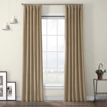 Draperie din catifea cu rejansa din bumbac tip fagure Madison 200x270 cm densitate 700 g/ml Latte 1 buc 