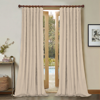Draperie din catifea cu rejansa din bumbac tip fagure Madison 200x230 cm densitate 700 g/ml Misty rose 1 buc 