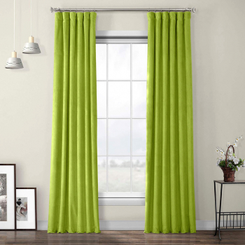 Draperie din catifea cu rejansa din bumbac tip fagure Madison 250x250 cm densitate 700 g/ml Lime 1 buc 