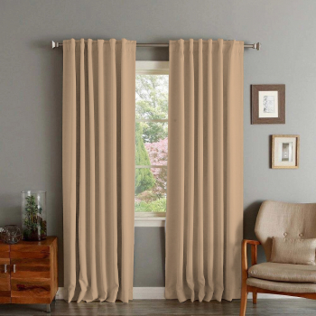 Draperie din catifea cu rejansa transparenta cu ate pentru galerie Madison 150x230 cm densitate 700 g/ml Amber Gold 1 buc 