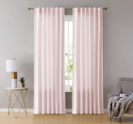 Draperie din catifea cu rejansa transparenta cu ate pentru galerie Madison 150x220 cm densitate 700 g/ml Cantaloupe 1 buc 
