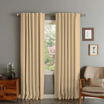 Draperie din catifea cu rejansa transparenta cu ate pentru galerie Madison 200x250 cm densitate 700 g/ml Coconut 1 buc 