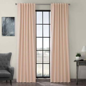 Draperie din catifea cu rejansa transparenta cu ate pentru galerie Madison 200x220 cm densitate 700 g/ml Misty rose 1 buc