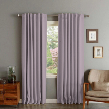 Draperie din catifea cu rejansa transparenta cu ate pentru galerie Madison 150x220 cm densitate 700 g/ml Lavanda 1 buc 