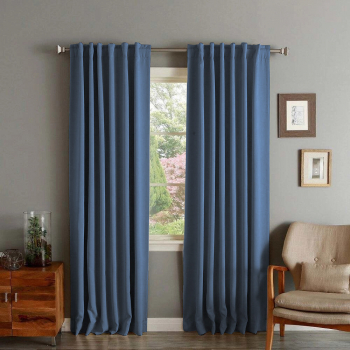 Draperie din catifea cu rejansa transparenta cu ate pentru galerie Madison 150x250 cm densitate 700 g/ml Sky 1 buc 