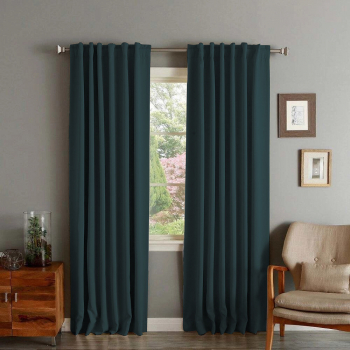 Draperie din catifea cu rejansa transparenta cu ate pentru galerie Madison 200x260 cm densitate 700 g/ml Denim 1 buc 