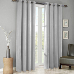 Draperie din catifea cu inele negre Madison 200x225 cm densitate 700 g/ml Cloud 1 buc 