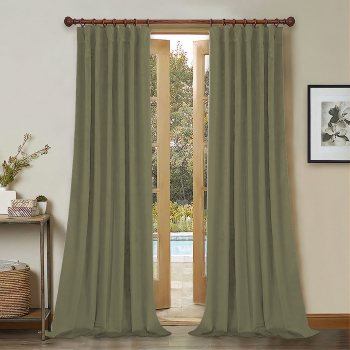 Draperie din catifea cu rejansa din bumbac tip fagure Madison 200x220 cm densitate 700 g/ml Hazel Wood 1 buc 