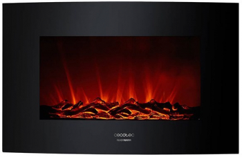 Emaga Semineu electric decorativ de perete Cecotec Warm 3500 Curved Flames 2000W 