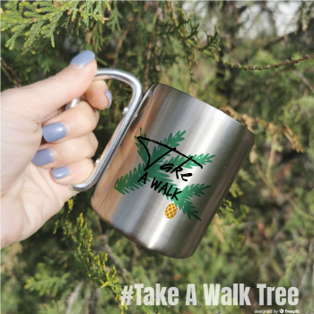 Cana Cadou Personalizata cu Carabiniera Outdoor Munte Drumetie Cabana Bocanci Overlanding 4x4 Gratar Padure - Munte - Take a Walk Tree 