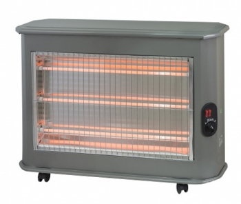 Incalzitor tip semineu Zilan Floria ZLN-1770 cu rotile 2000W 3 rezistente quartz termostat reglabil Gri 