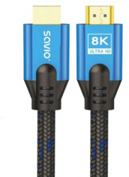 Cablu HDMI Profesional Savio CL-169 8K Ultra High-Speed 48Gbps 8K60Hz 4K120Hz Full HD 240Hz Dynamic HDR Dolby True HD eARC 