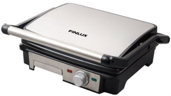 Grill electric Finlux FCG-2008M placi ceramice termostat 2000W negru/argintiu